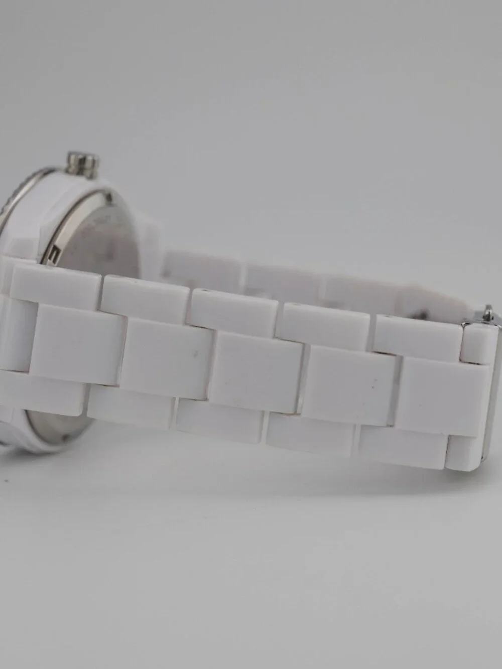 Fossil ES2444 Stella Glitz White Resin Quartz Analog Women's Watch New Battery